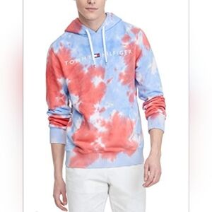 Tommy Hilfiger Men's small Tie Dye Hoodie Sweatshirt Preowned